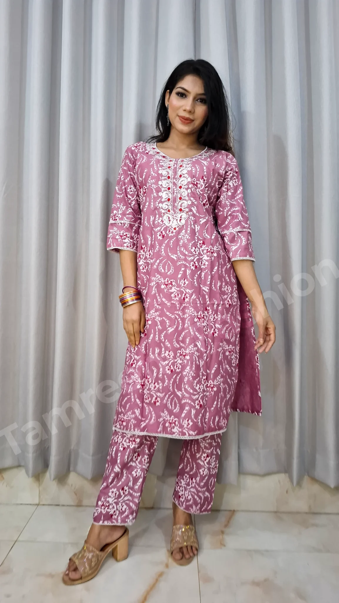 Affordable women's cotton two-piece dress Affordable women's cotton two-piece dress