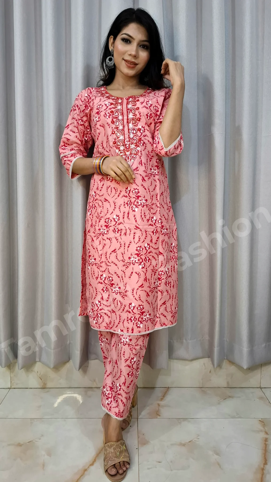 Affordable women's cotton two-piece dress Affordable women's cotton two-piece dress