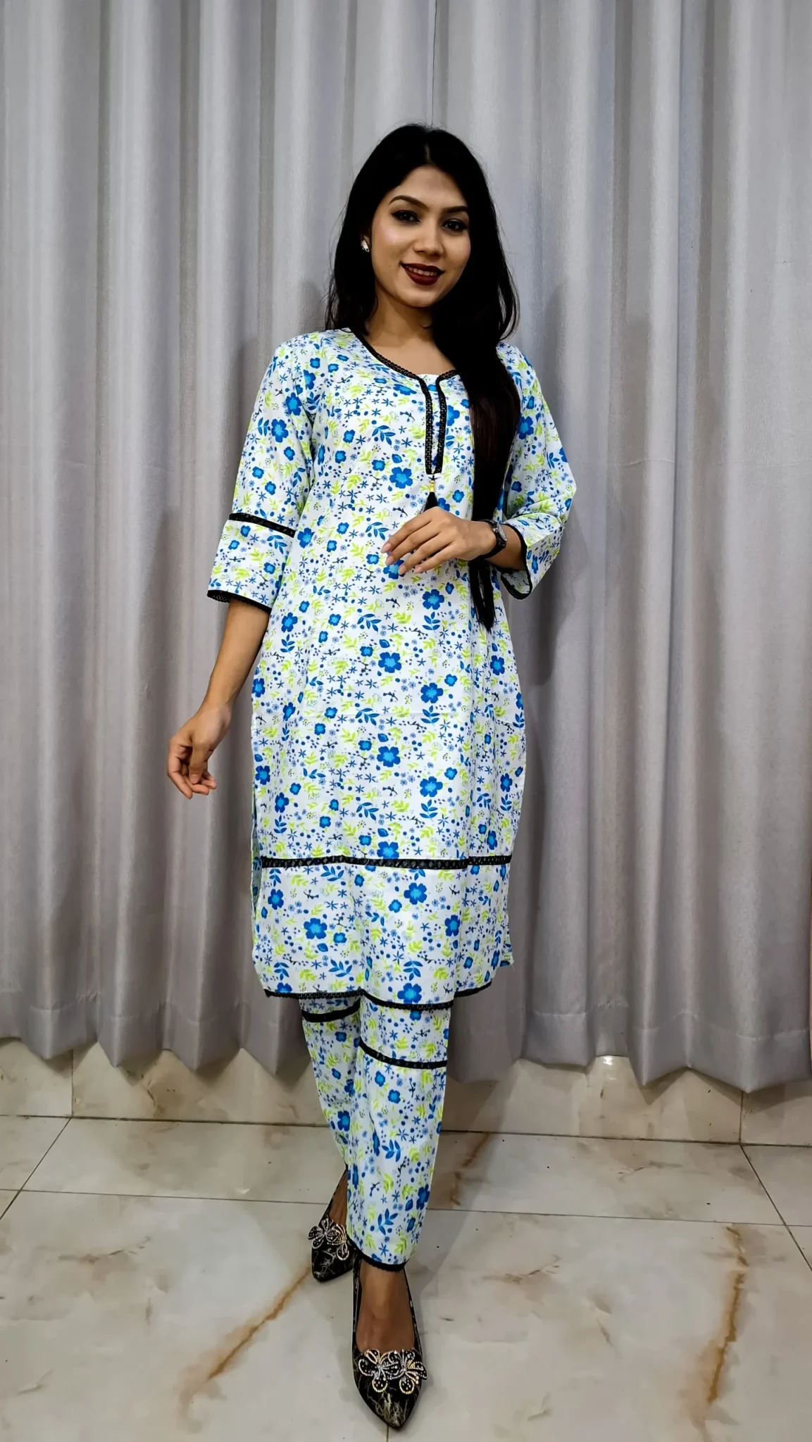 Affordable women's cotton two-piece dress Affordable women's cotton two-piece dress